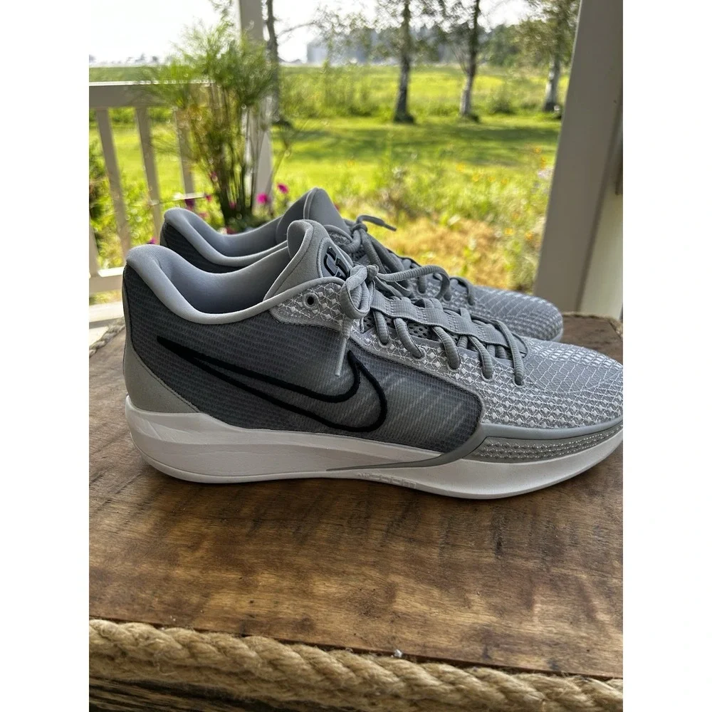Nike Precision 7 Basketball Shoes Gray Black Mens Size 12.5 FQ3837-001